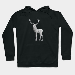 Grey Geometric Deer Hoodie